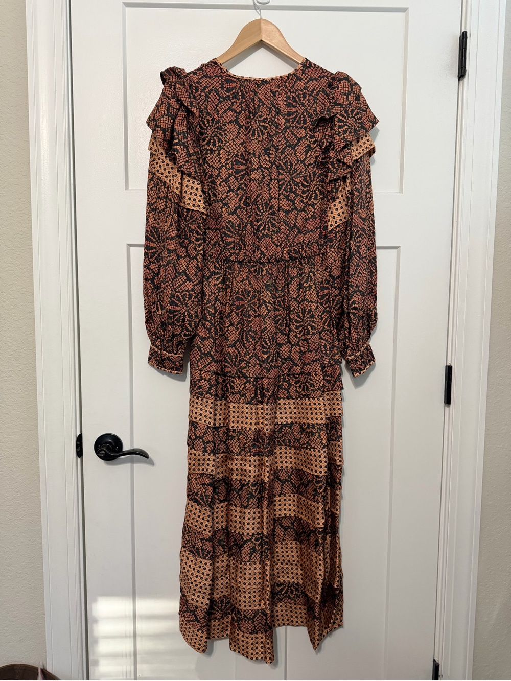 Ulla Johnson Seraphina Midi Maxi Bohemian Silk Blend Dress Size 2 - Picture 15 of 15